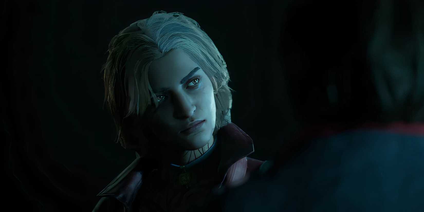 A still from the Vampire the Masquerade - Bloodlines 2 trailer, showing a blonde character